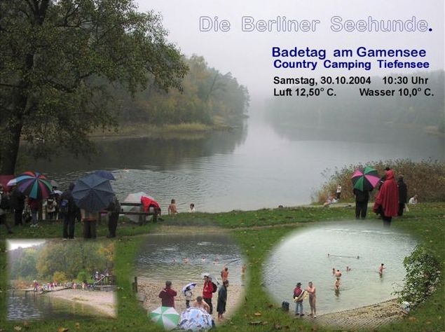 Wandern und Baden am Gamensee, 30. Oktober 2004